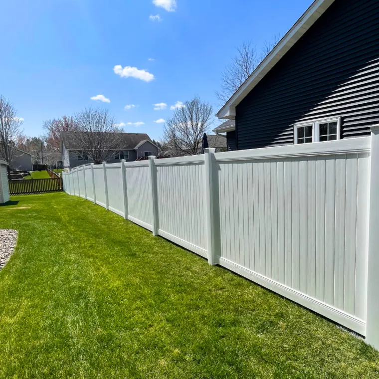 Vinyl privacy fence installed in the Twin Cities