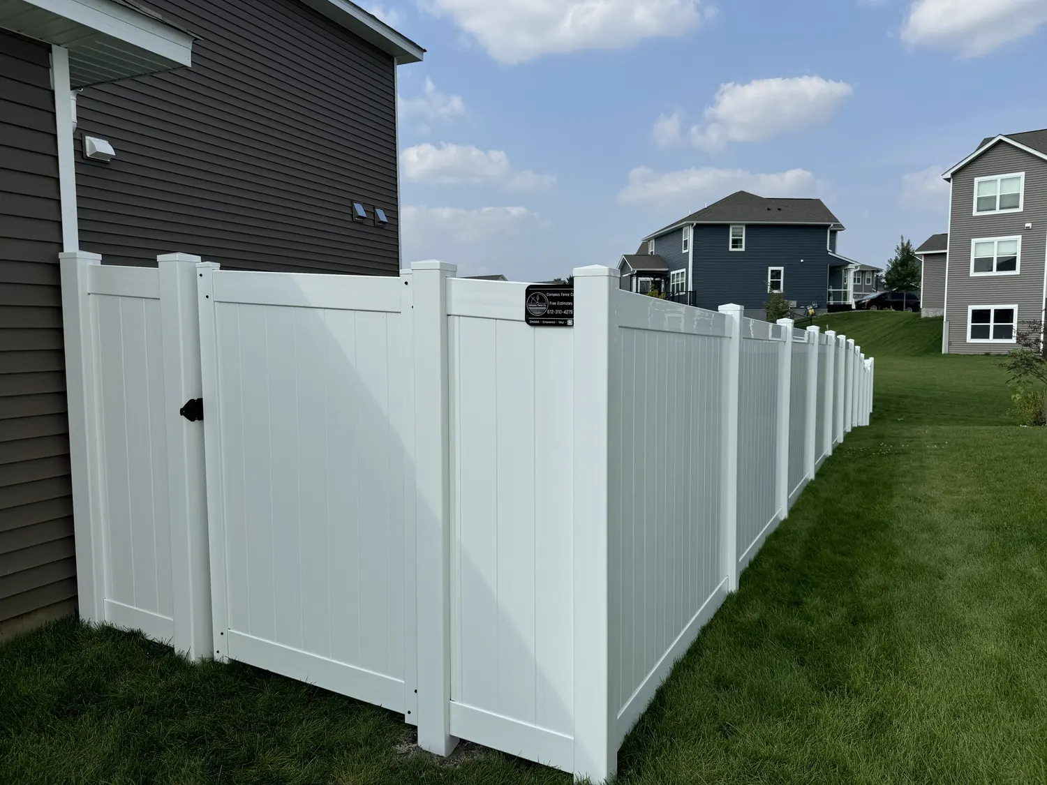 vinyl privacy fence project in the Twin Cities